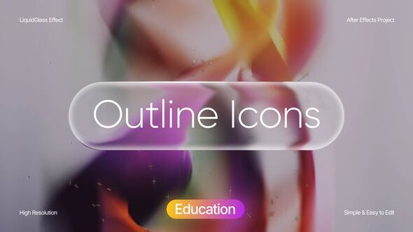 Liquid Glass Education Icons