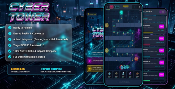 CyberTower | Tower Defense Android App with AdMob