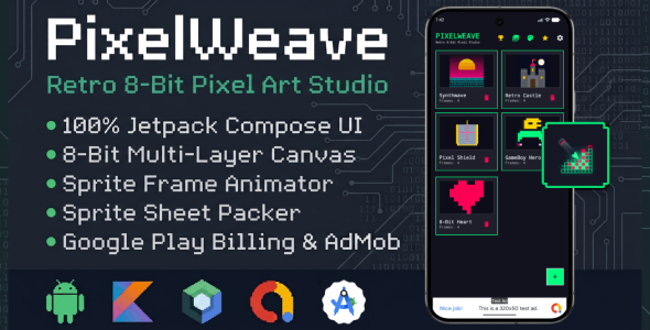 PixelWeave | Pixel Art and Sprite Animator - Android App
