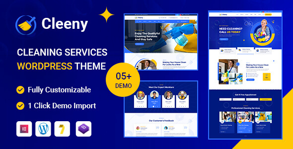 Cleeny – Cleaning Services & Window Cleaner WordPress Theme
