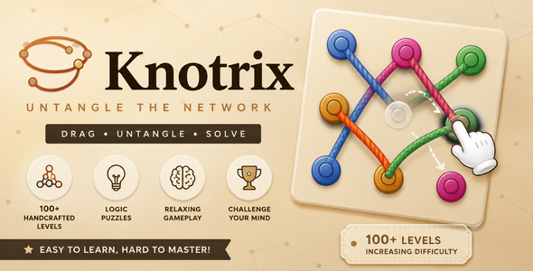 Knotrix | HTML5 Drag and Untangle Puzzle Game