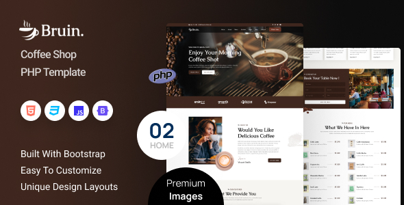 Bruin - Coffee Shop PHP Template