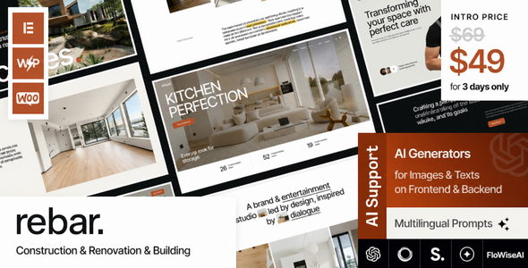 Rebar - Construction & Renovation & Building WordPress Theme