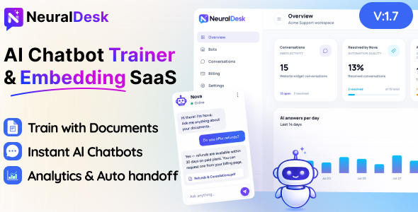 NeuralDesk - AI Chatbot Trainer & Embedding SaaS
