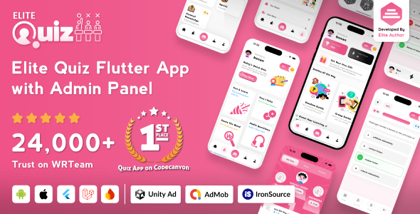 Elite Quiz - Trivia Quiz | Quiz Game - Flutter Full App + Admin Panel