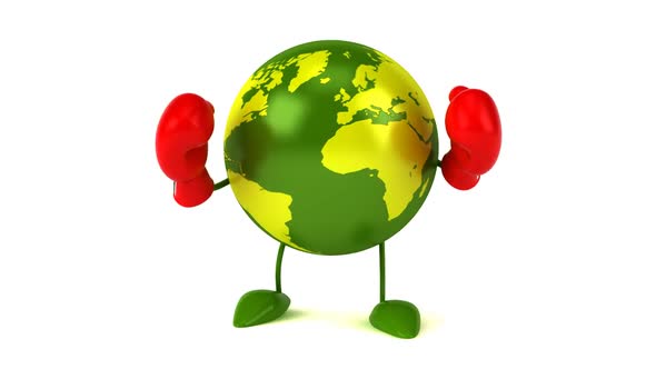 Fun 3D cartoon green world boxing alt