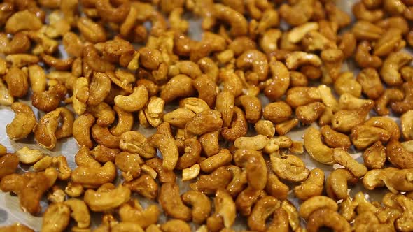 Delicious cashew nut caramelized for pastry products ingredients