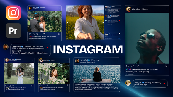 Liquid Glass Instagram Post UI Mockups