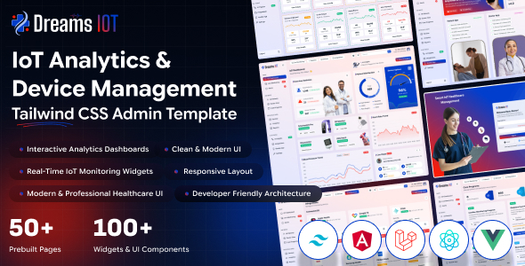 Dreams IoT - Tailwind CSS Admin Dashboard HTML Template