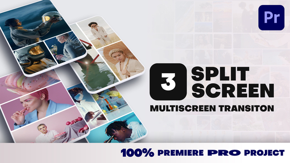 Vertical Multiscreen Transition - 3 Split Screen