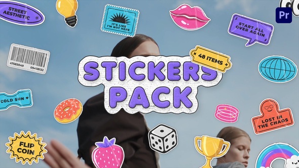 Sticker Badge Titles Pack - Premiere Pro