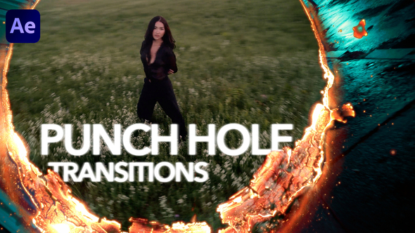 Punch Hole Transitions For After Effects