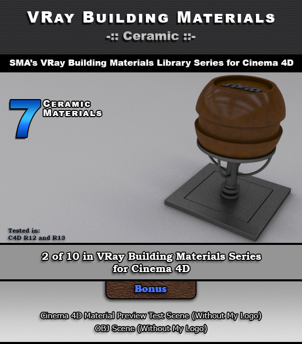 7 VRay Ceramic Materials for Cinema 4D