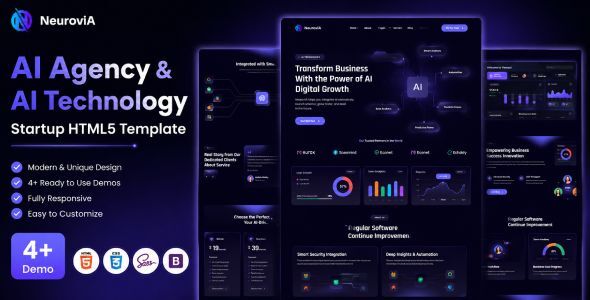 Neurovia – AI Agency & AI Technology Startup HTML5 Template