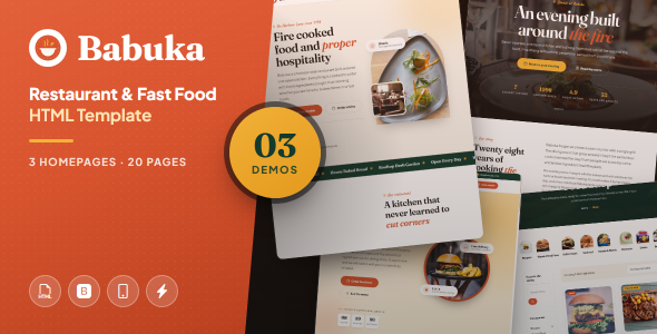 Babuka - Restaurant & Fast Food HTML Template