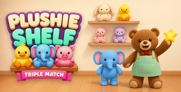 Plushie Shelf: Triple Match | 5000 Levels HTML5 Puzzle Game