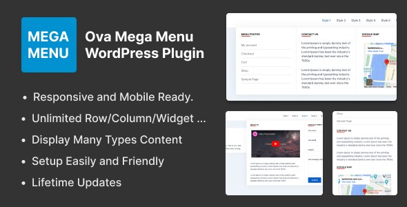 Ova Mega Menu – Responsive Drag & Drop Mega Menu Builder for WordPress