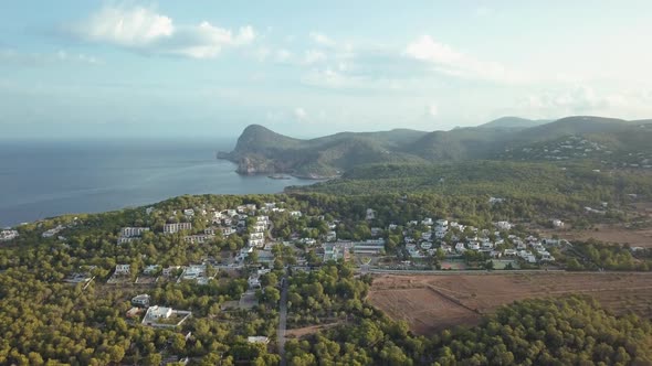 Ibiza drone coast view (Spain)