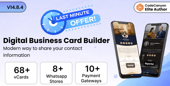 Infy vCard Saas : Digital Business Card Builder