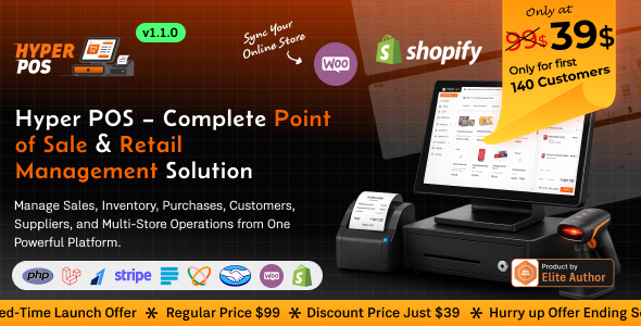 Hyper POS - Laravel Point of Sale, Inventory, ERP, Online & Offline POS, Invoicing, Accounting