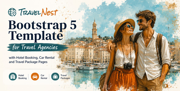 TravelNest Bootstrap 5 template