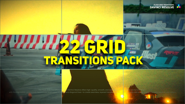 Flash Grid Transitions For Davinci Resolve