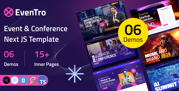 EvenTro - Event & Conference React Next JS Template