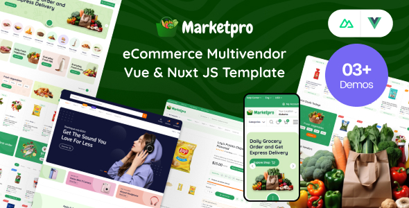 MarketPro - eCommerce Multivendor Vue & Nuxt JS Template Multipurpose