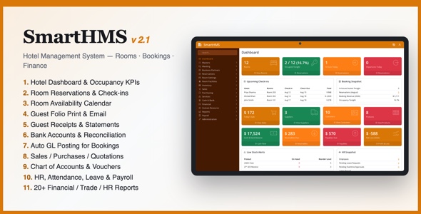 SmartHMS - Hotel Business ERP Solution / Hotel / Restaurant / Company Management