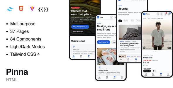 Pinna | Mobile-First Multipurpose HTML Template