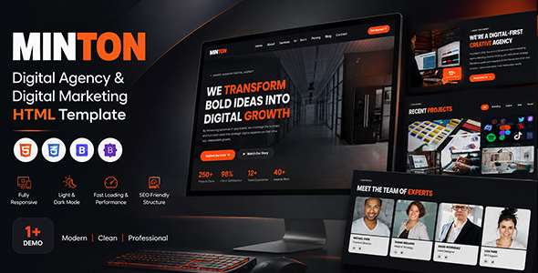 Minton - Digital Agency & Digital Marketing HTML Template