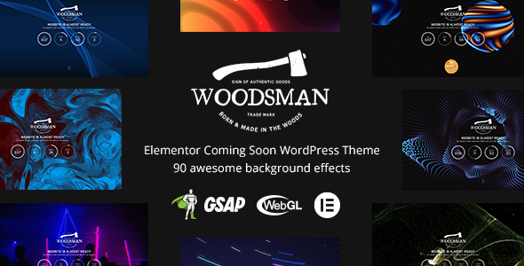 Woodsman - Elementor Coming Soon WordPress Theme