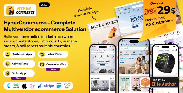 HyperCommerce - Multivendor eCommerce Marketplace - Flutter Apps - Laravel Admin Panel & Website