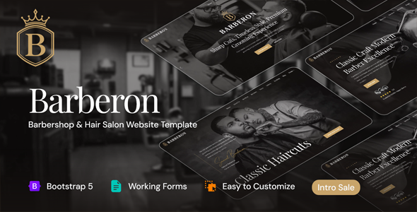 Barberon – Barbershop & Hair Salon HTML Template