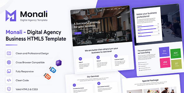 Monali - Digital Agency HTML5 Template