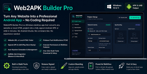 Web2APK Builder – Convert Any Website to Android APK | No Coding Required
