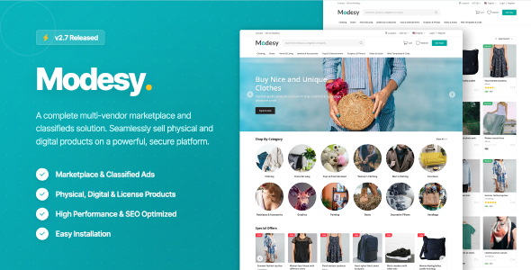 Modesy - E-commerce & Marketplace Script