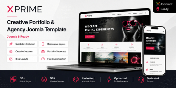 XPRIME - Joomla 6 Creative & Business Services Template