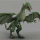 Low Poly Green Dragon - 4927 polygons - 3DOcean Item for Sale