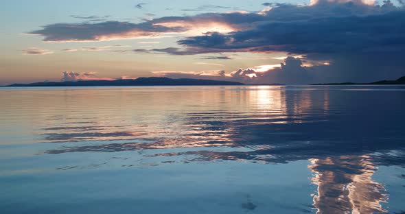 Beautiful ocean at sunset time