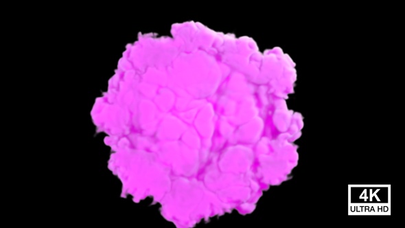 Colored Smoke Streaming And Spreading Concentrically Outwards And Hits Cameras Lense alt