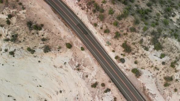 Aerial View of Beautiful Road Through the Canyon