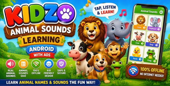 Kidzo | Animal Sounds Learning Android with Ads