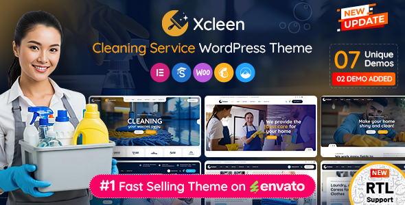 Xcleen - Cleaning Services WordPress Theme