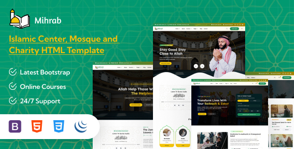 Mihrab – Islamic Centre, Mosque, Charity & Online Courses HTML Template