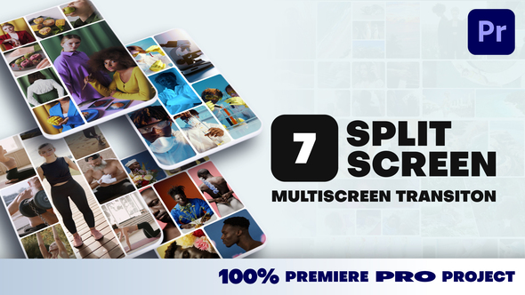 Vertical Multiscreen Transition - 7 Split Screen