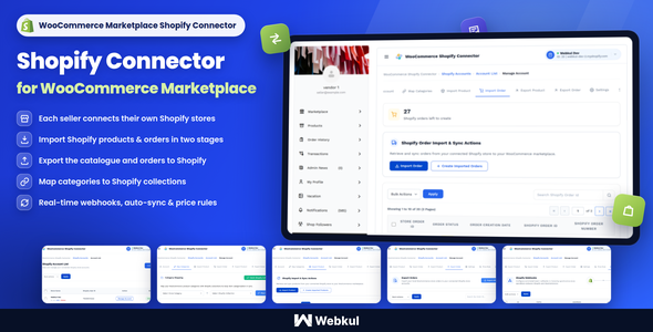 WooCommerce Multi Vendor Shopify Connector