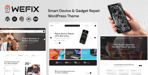 Wefix - Smart Device & Gadget Repair WordPress Theme