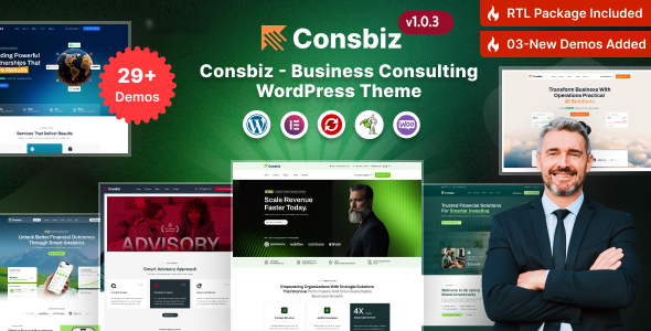 Consbiz – Business Consulting WordPress Theme