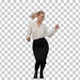 Businesswoman dancing wildly celebrating, Alpha Channel - VideoHive Item for Sale